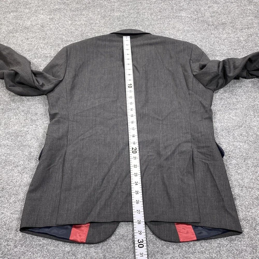 Daniel Hechter Blazer Mens 40S Charcoal Grey 100%‎ Wool Two Button Suit Jacket